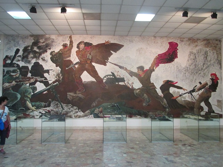 The mosaic on the National History Museum, Tirana
