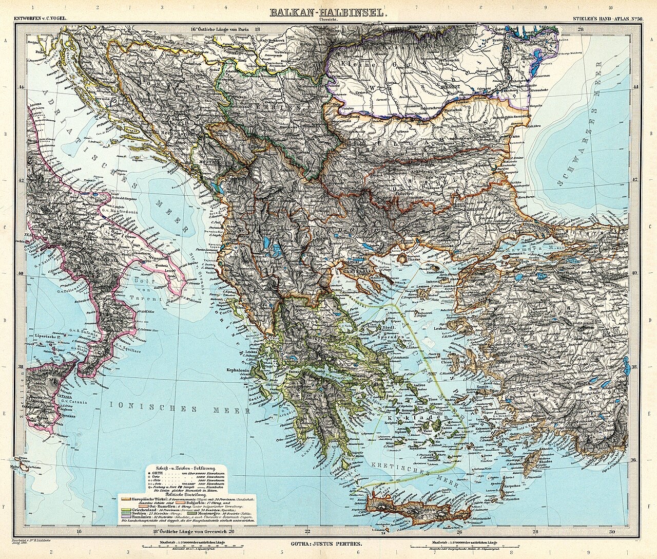 A historical map of the Albanian lands