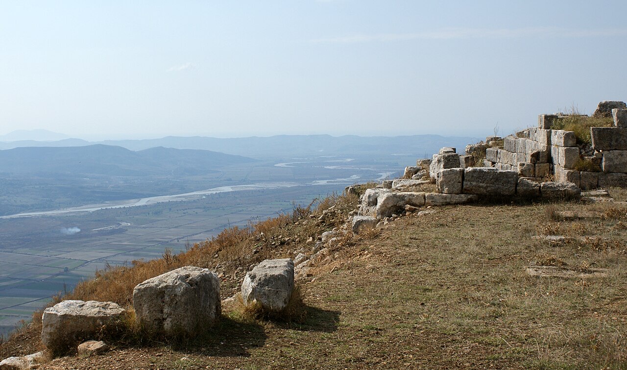 Byllis - Albania - City Wall - Vjosa River in Background