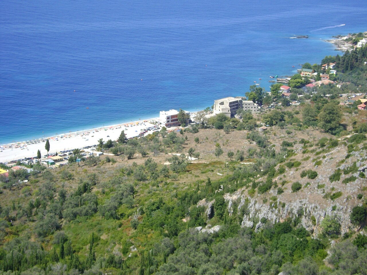 Dhërmi – Albania: Beach at "camp"