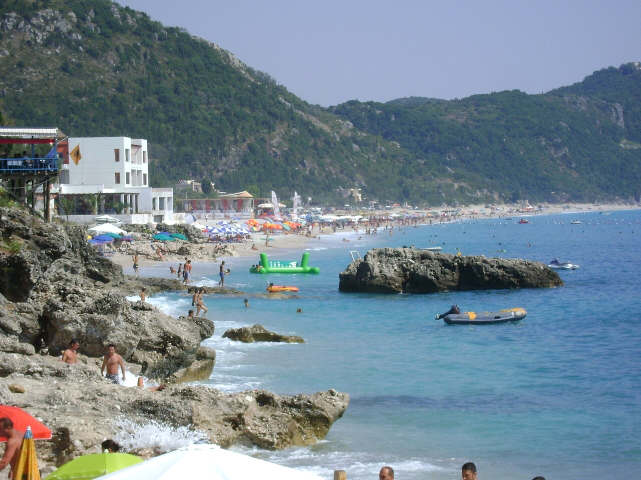 The beach of Dhërmi, Albania