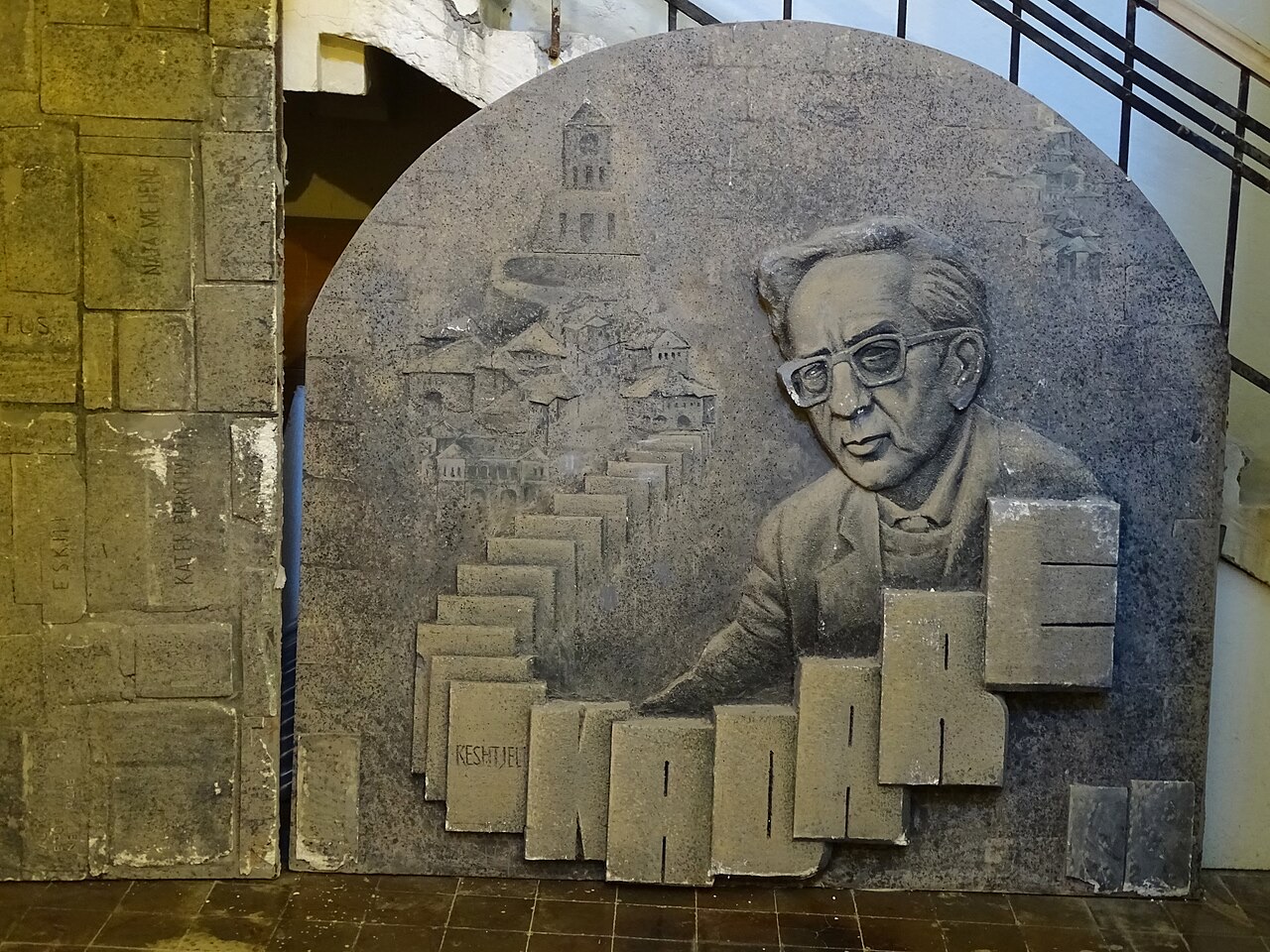 A photograph of Ismail Kadare, Albania