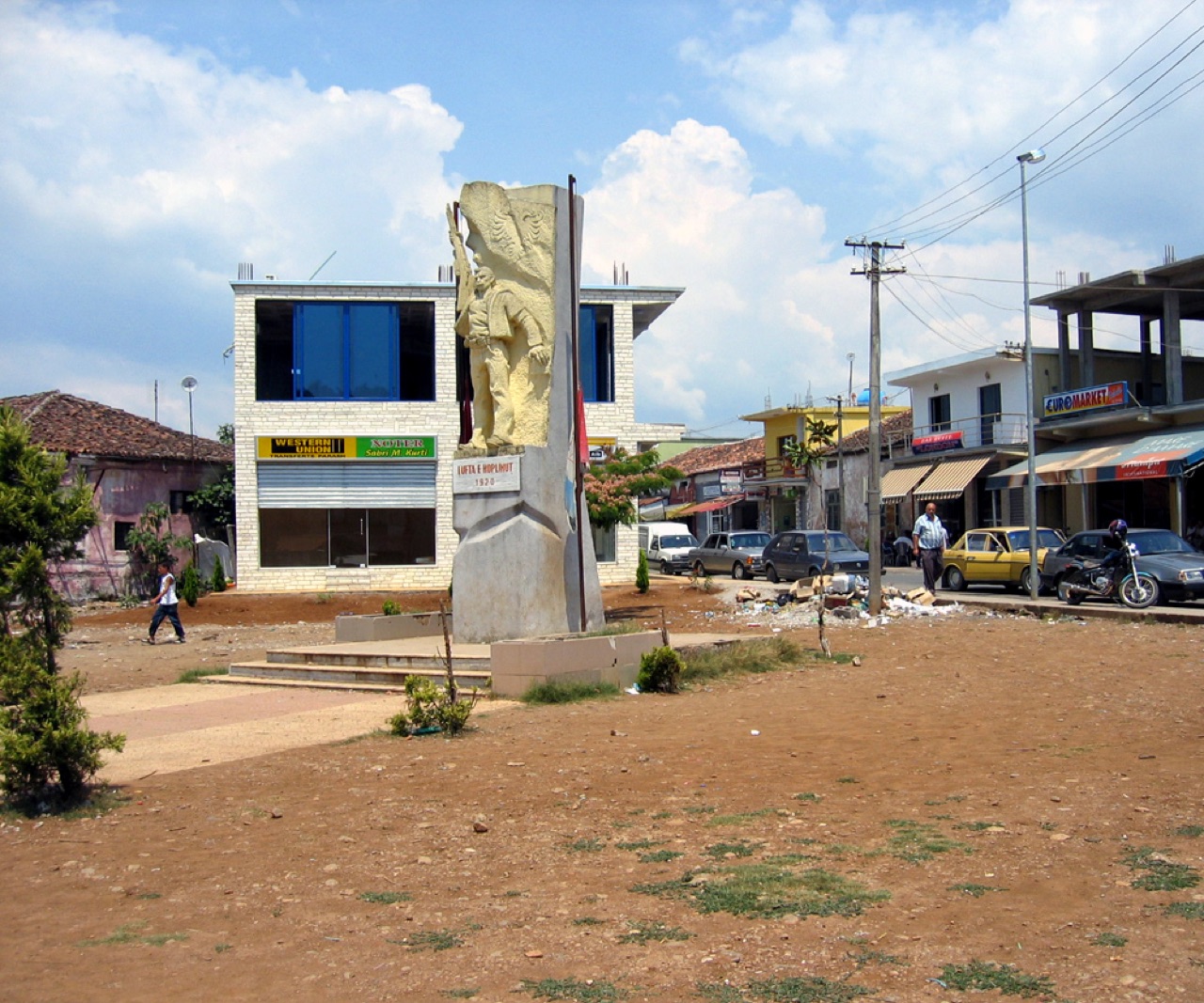 City center of Koplik in Northern Albania
