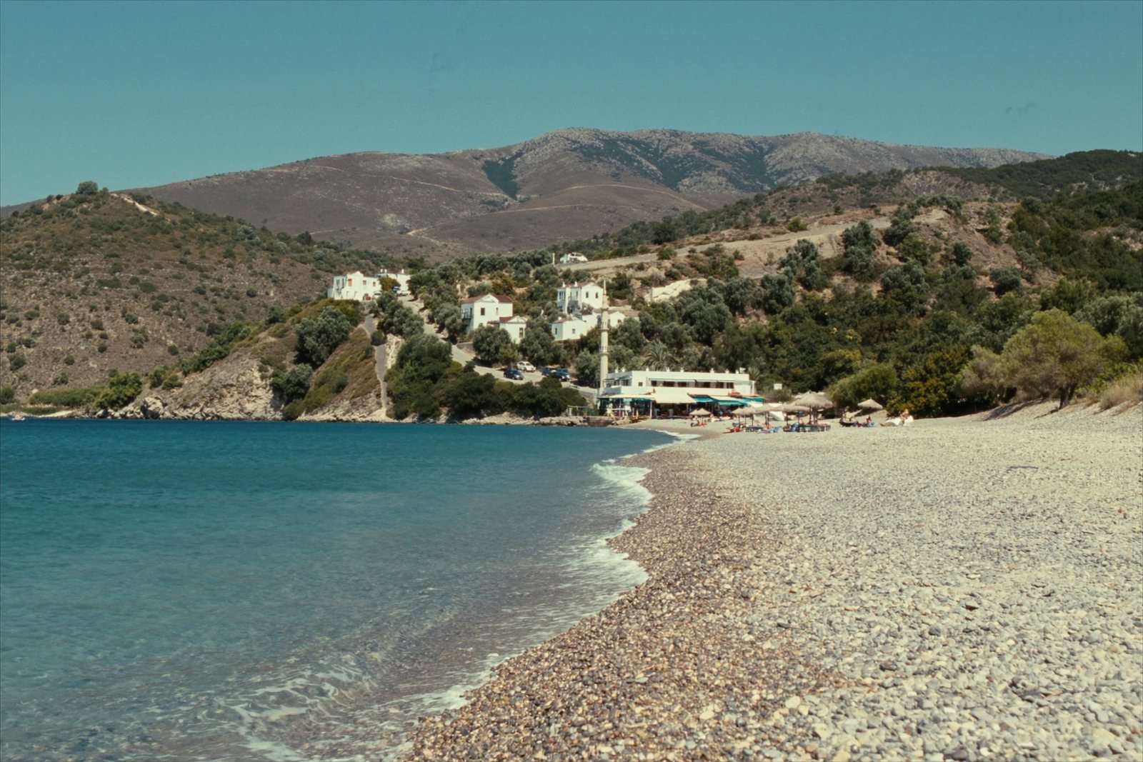 Livadhi Beach: a broad pebble bay beside Himarë