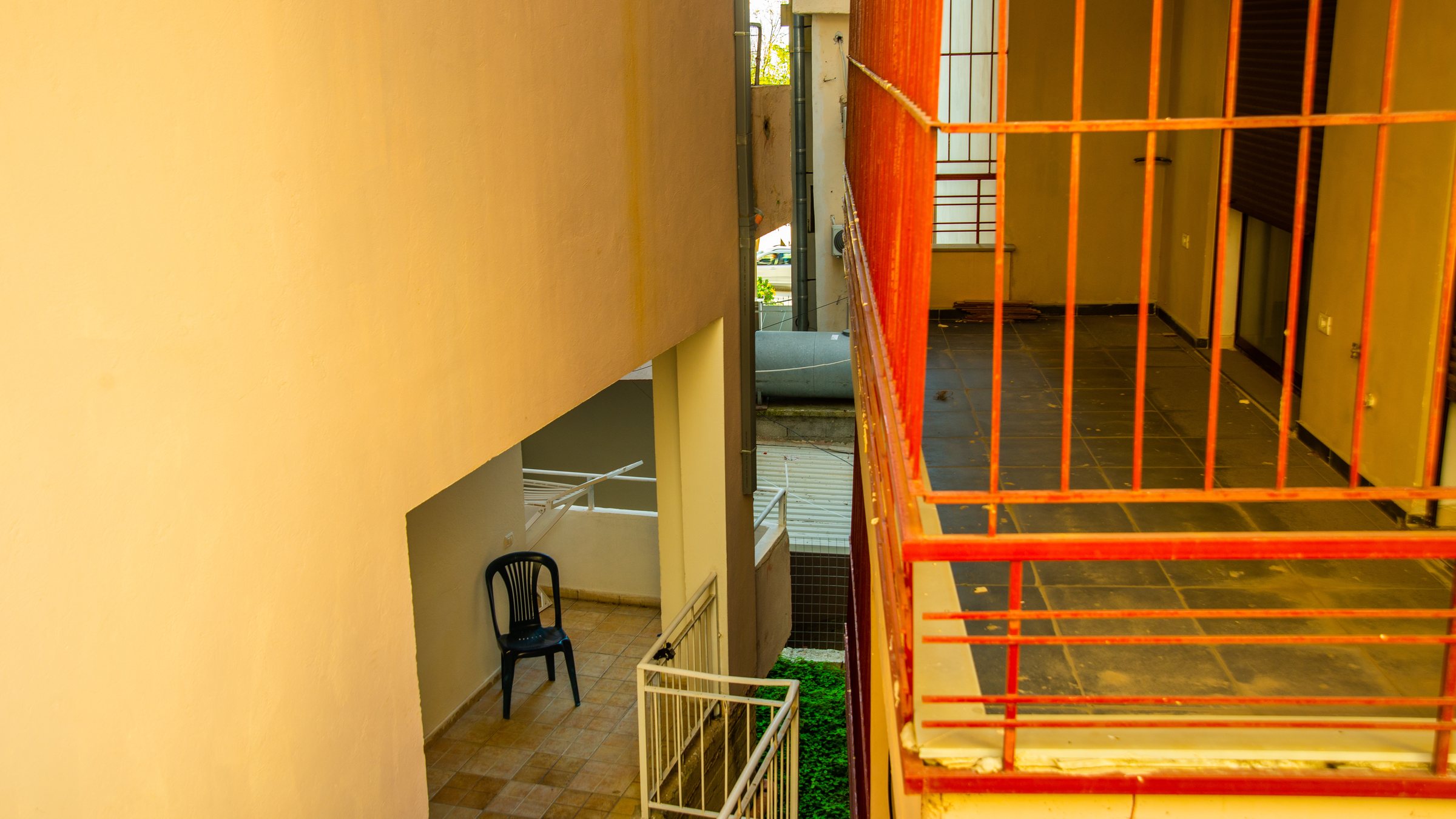 New apartment buildings with closely spaced balconies in Vlorë, Albania