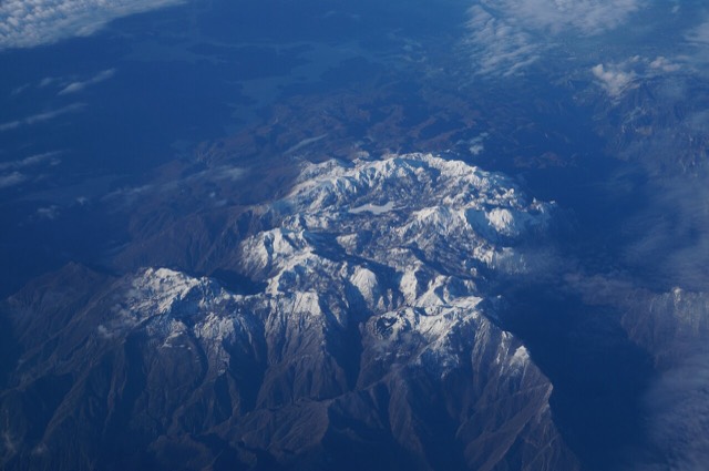 Cukali mountain in Northern Albania covered with snow