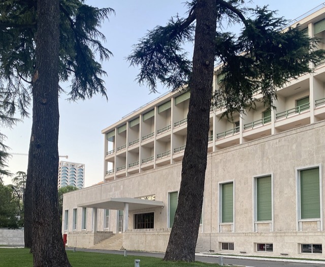 Former Dajti Hotel in Tirana, after renovation by the Bank of Albania