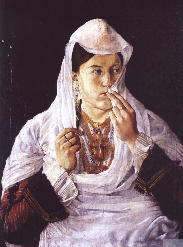 Kolë Idromeno, Motra Tone (called also The Albanian Mona Lisa ), 75x60 cm