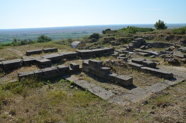 Foundations of a temple located along the sacred road built in the 2nd century BC and possibly renovated in the 2nd century AD, Apollonia, Albania