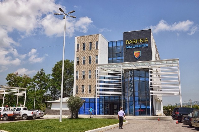 Municipality hall in Ballsh, Albania