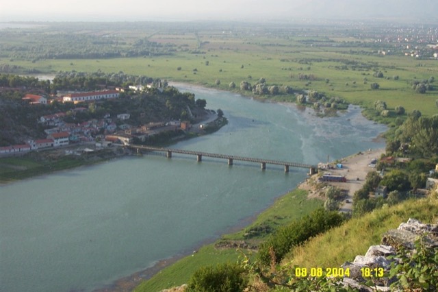 The river Bojana/Buna at Shkodra, Albania