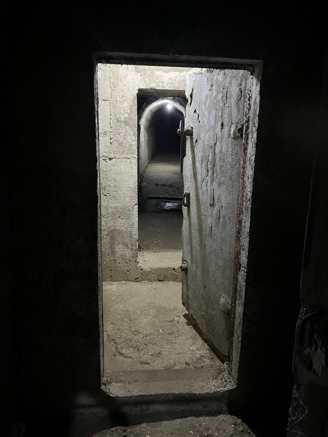 The insides of a bunker in Gjirokaster, Cold War Tunnel Museum.