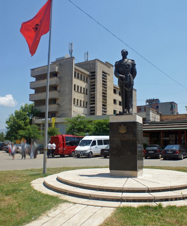 Monument of Ahmet Zogu in Burrel, Albania