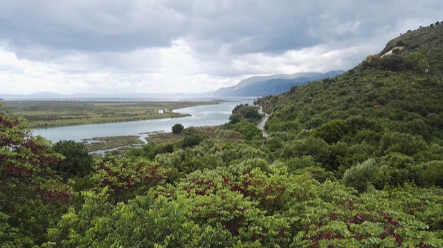Weltkulturerbestätte in Butrint in Albanien; Vivari-Kanal