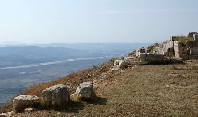 Byllis - Albania - City Wall - Vjosa River in Background