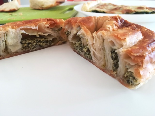 Börek is a family of baked filled pastries made of a thin flaky phyllo dough.
