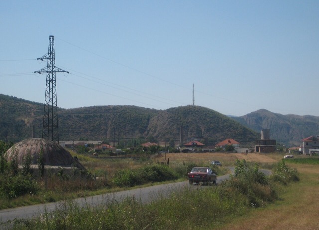 Cërriku – Albania – Looking over the plain from the city center to the old factory