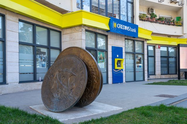 A Credins Bank branch in Tirana, Albania
