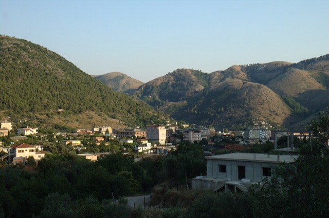 View of the town of Delvina in southern Albania