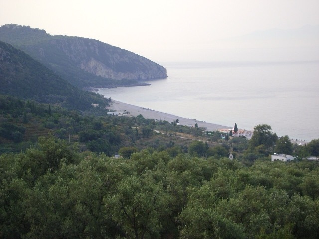 Beach of Dhërmi in Albania at early morning