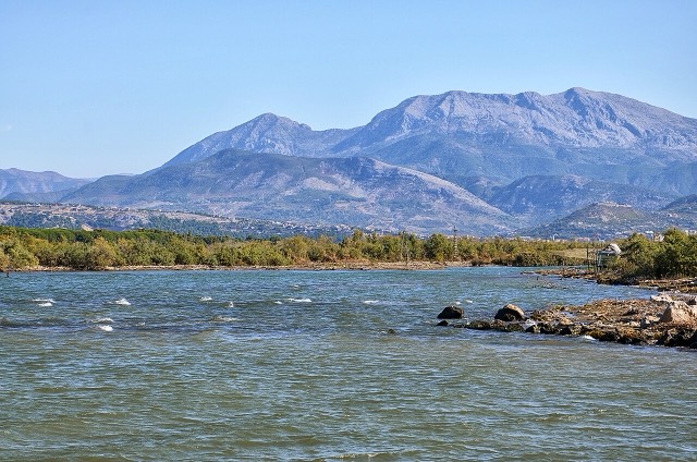 The Drin estuary in the Kunë-Vaine-Tale Nature Park in Albania