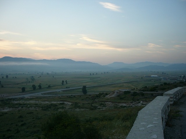 The valley of the Drinos near Gjirokastër, Southern Albania