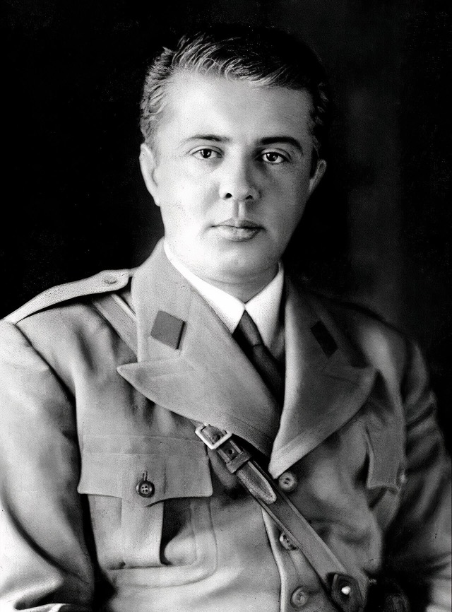 Portrait of a young Enver Hoxha during the war