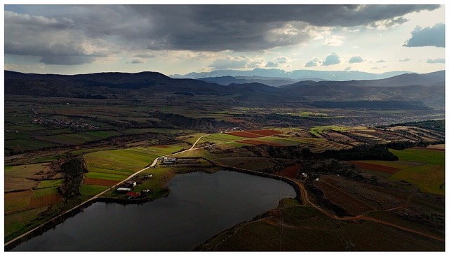 The artificial lake in Erseka — Ersekë, Albania
