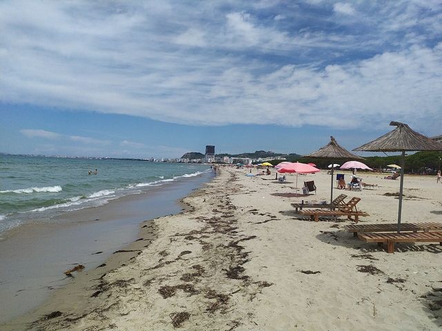Golem beach in Albania