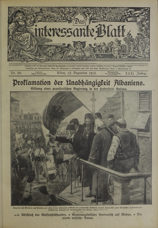 Proklamation der Unabhängigkeit Albaniens, Independence, 1912, Albania