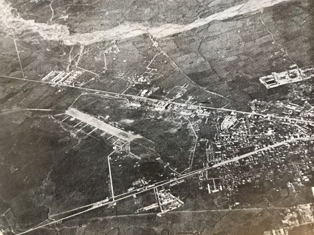 Aerial view of Lapraka Airfield in Tirana – published in 1940