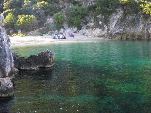 An isolated bay in the Karaburun peninsula, near Vlora, Albania.