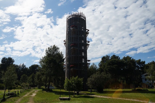 The lookout tower in Divjaka National Park