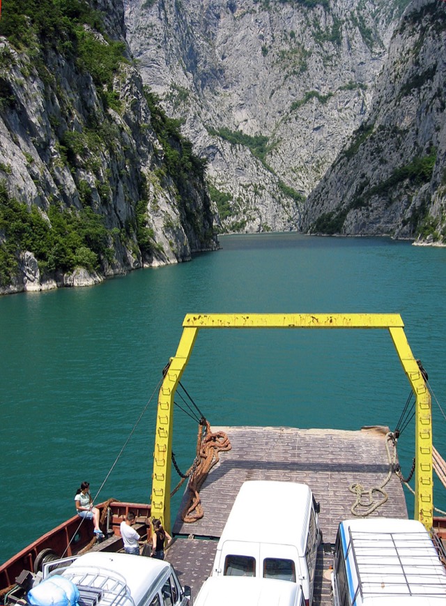 Ferry on Lake Koman, Albania