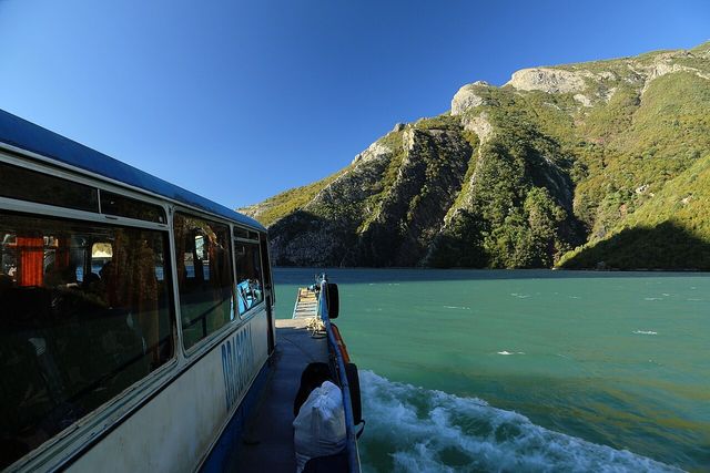 Lake Komani, Albania. Shot from the passenger ferry.