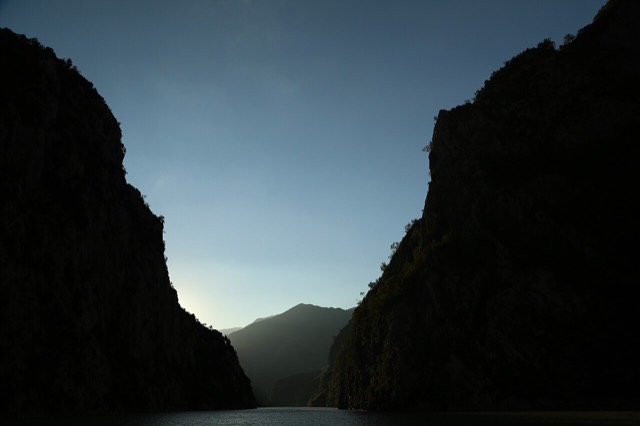 Lake Komani, Albania. Shot from the passenger ferry.