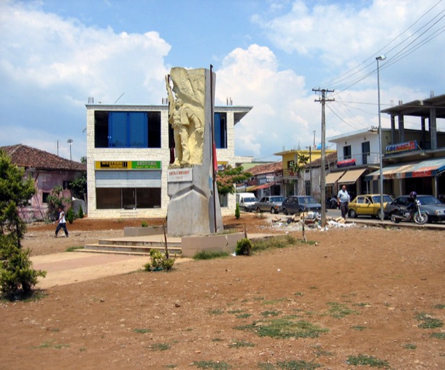 City center of Koplik in Northern Albania