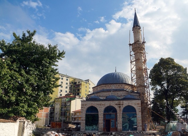 Iljaz Mirahori Mosque in Korça, Albania – construction works in 2013