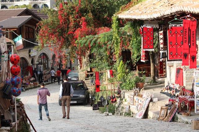 Bazaar in Krujë, Albania