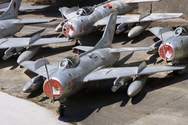 There were many F6 fighters left at Kucove.