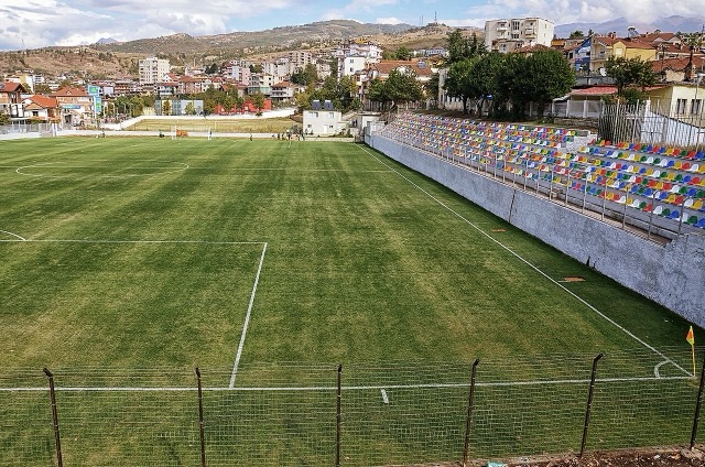 The football ground of Librazhd, Albania