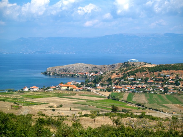 Village of Lin on the shores of Lake Ohrid, Albania