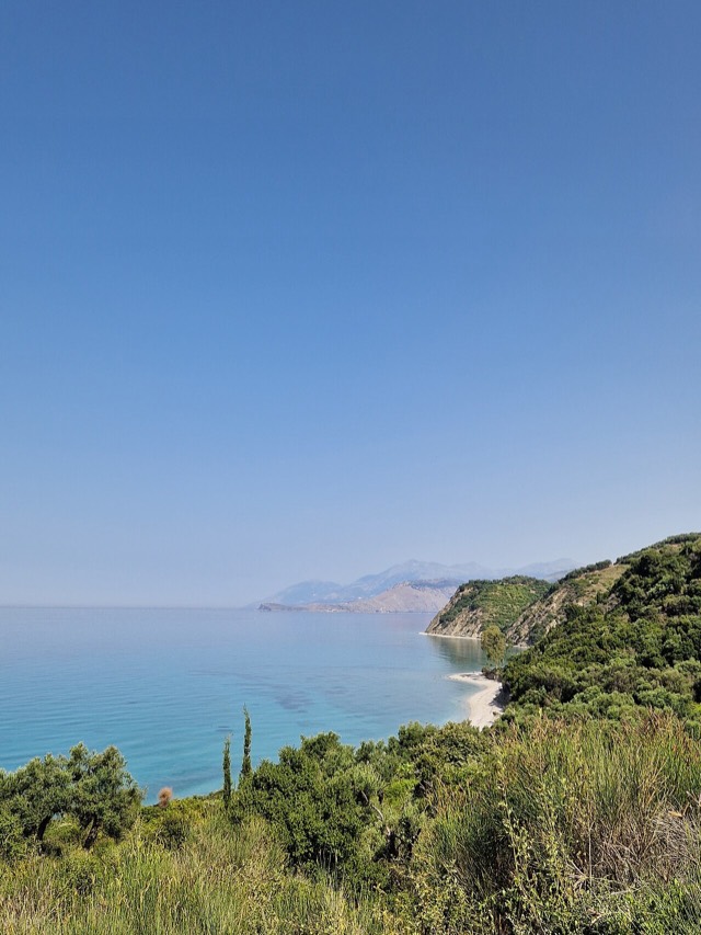 View on the Beach in Lukovë, South-Albania, Lukovë and Bunec, Albania