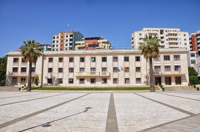 The city hall of Lushnjë, Albania