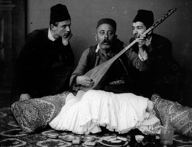 Rapsodi, an Albanian folk music singer. Photo taken by Pietro Marubi