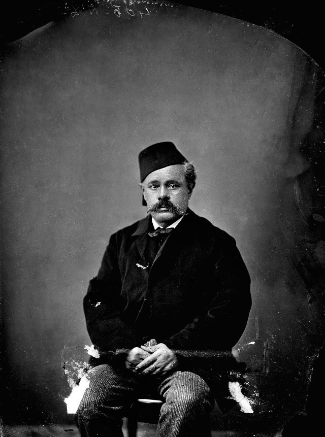 Photographic portrait of the first Albanian photographer Pietro Marubi — Photo taken in Studio Marubi, Shkodër, Albania