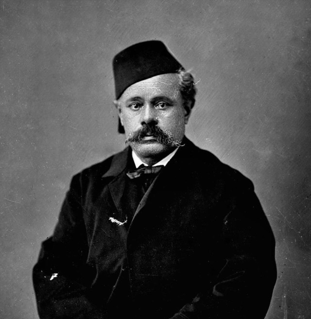 Photographic portrait of the first Albanian photographer Pietro Marubi — Photo taken in Studio Marubi, Shkodër, Albania
