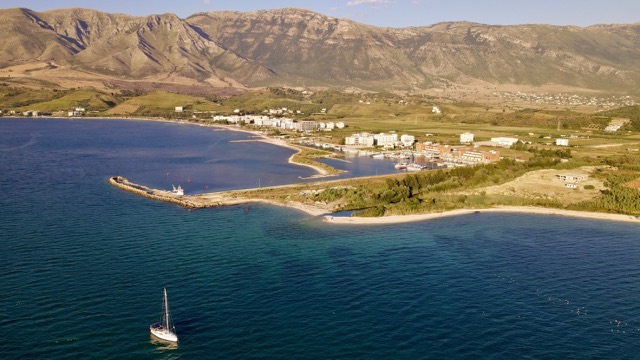 The port of Orikum in southern Albania