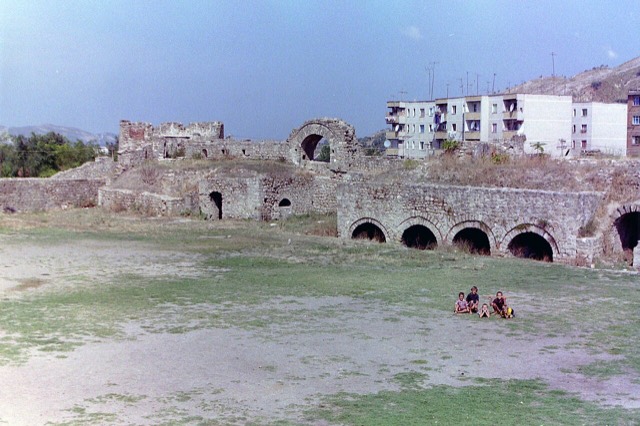 The castle in Peqin, Albania in 1995