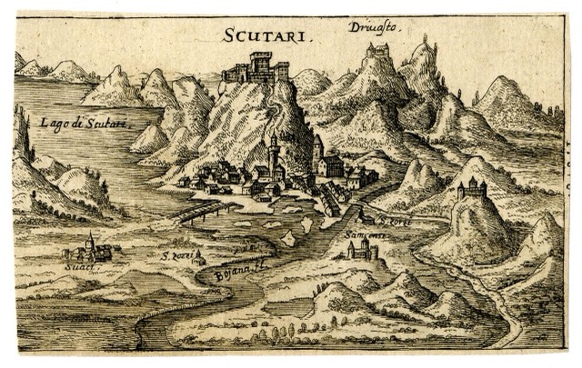 Engraving of Medieval Shkoder